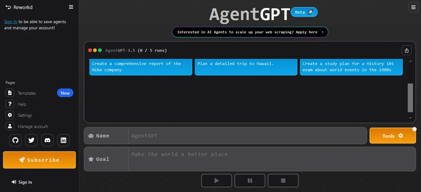 Agent GPT